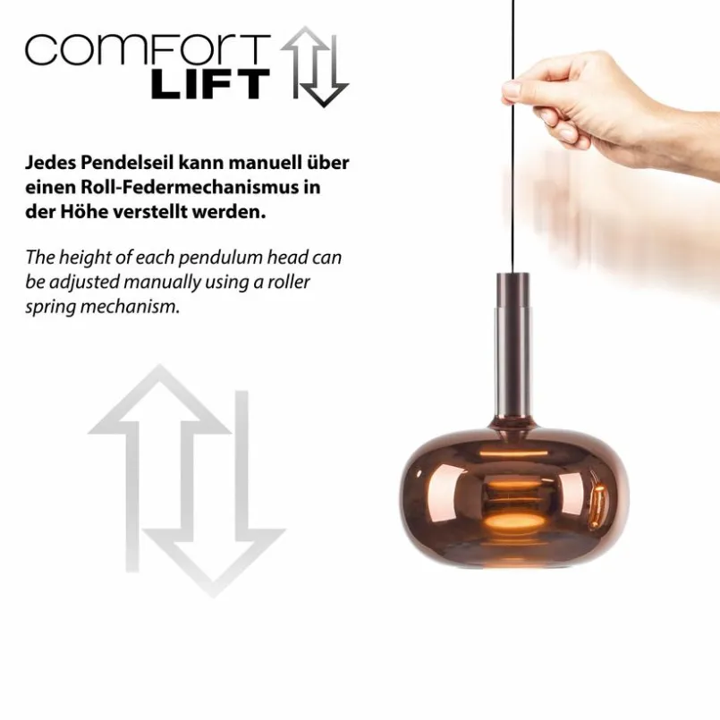 Pendelleuchten|JUST LIGHT. LED-Pendelleuchte Irides Coffee