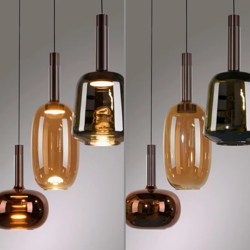 Pendelleuchten|JUST LIGHT. LED-Pendelleuchte Irides Coffee