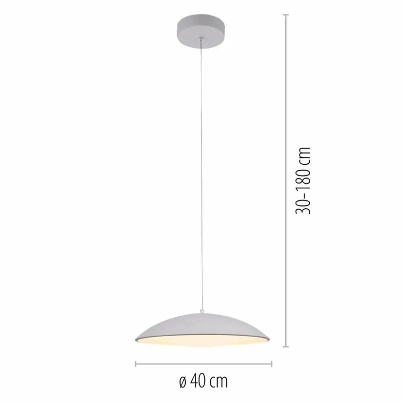 SCHÖNER WOHNEN-Kollektion Pendelleuchten-LED-Pendelleuchte Lente Weiß