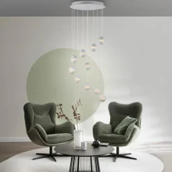 SCHÖNER WOHNEN-Kollektion Pendelleuchten-LED-Pendelleuchte Lini Weiß