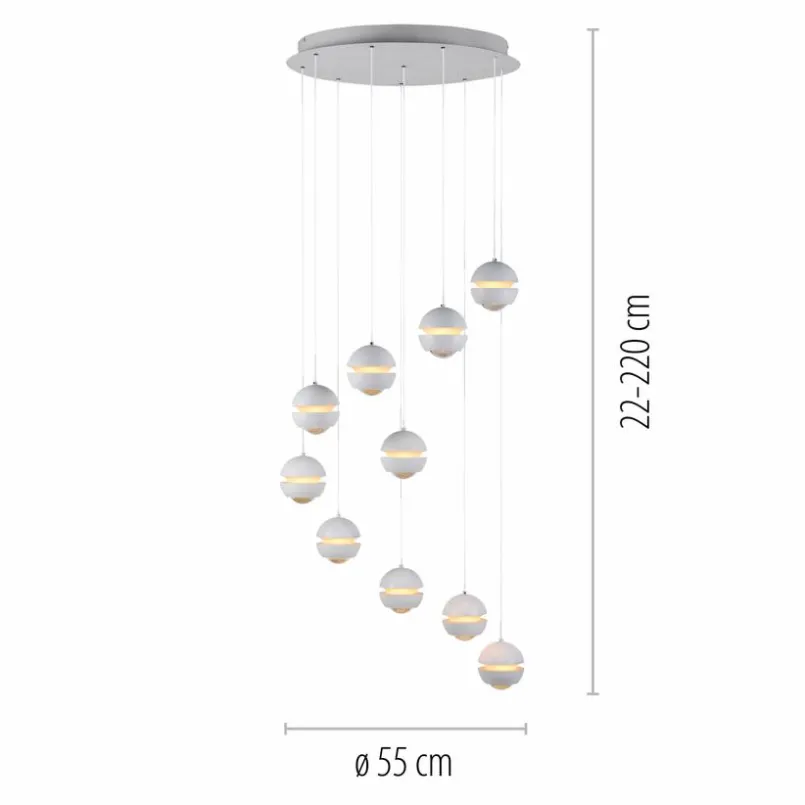 SCHÖNER WOHNEN-Kollektion Pendelleuchten-LED-Pendelleuchte Lini Weiß