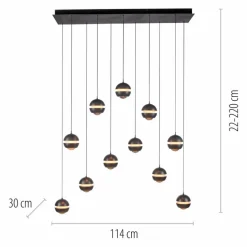 SCHÖNER WOHNEN-Kollektion Pendelleuchten-LED-Pendelleuchte Lini Schwarz