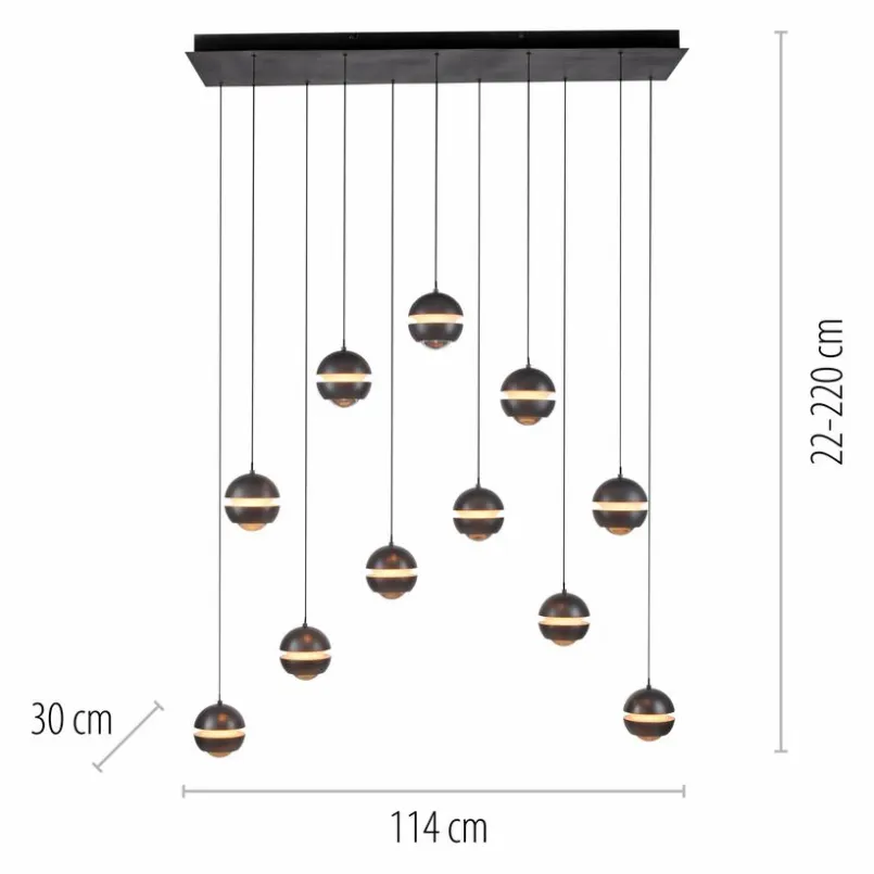 SCHÖNER WOHNEN-Kollektion Pendelleuchten-LED-Pendelleuchte Lini Schwarz