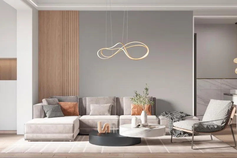 Pendelleuchten|Trio Select LED-Pendelleuchte Nala Gold