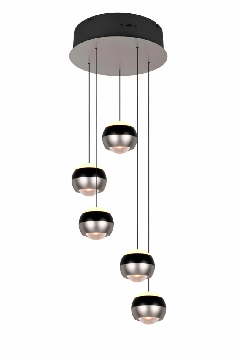 Pendelleuchten|Trio Select LED-Pendelleuchte Orbit Nickel matt