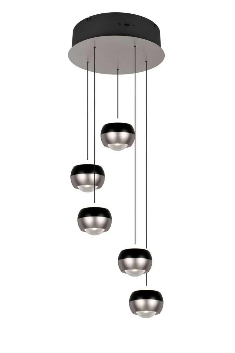 Pendelleuchten|Trio Select LED-Pendelleuchte Orbit Nickel matt