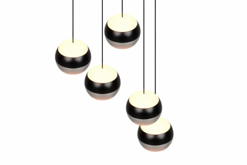 Pendelleuchten|Trio Select LED-Pendelleuchte Orbit Nickel matt