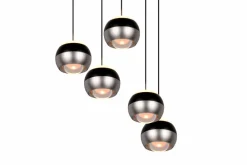Pendelleuchten|Trio Select LED-Pendelleuchte Orbit Nickel matt