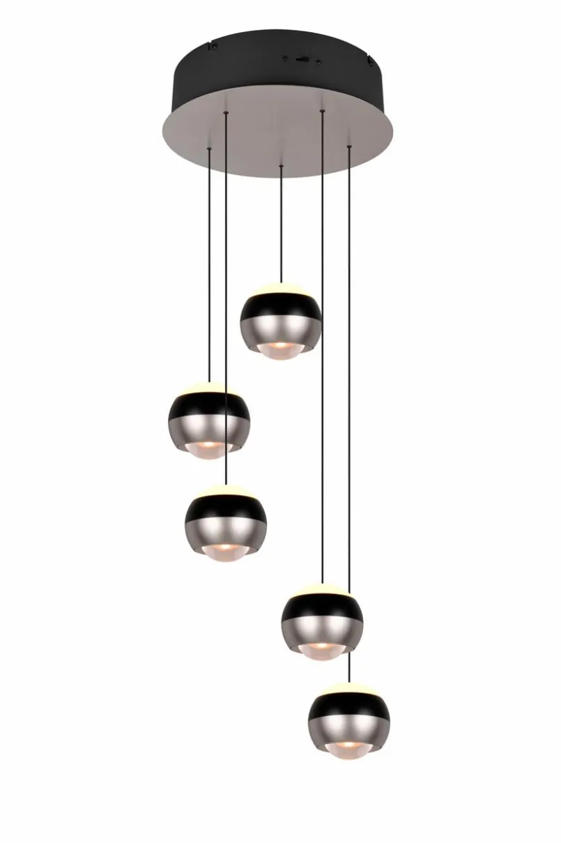Pendelleuchten|Trio Select LED-Pendelleuchte Orbit Nickel matt