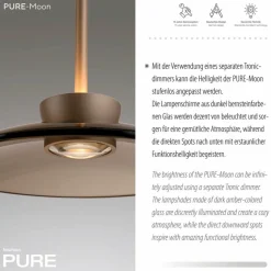 Pendelleuchten|Neuhaus PURE LED-Pendelleuchte Pure Moon Bronze