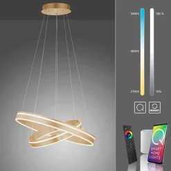 Pendelleuchten|Pendelleuchten|Q SMART HOME LIGHTS LED-Pendelleuchte Q-Vito Messing