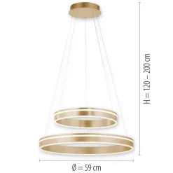 Pendelleuchten|Pendelleuchten|Q SMART HOME LIGHTS LED-Pendelleuchte Q-Vito Messing