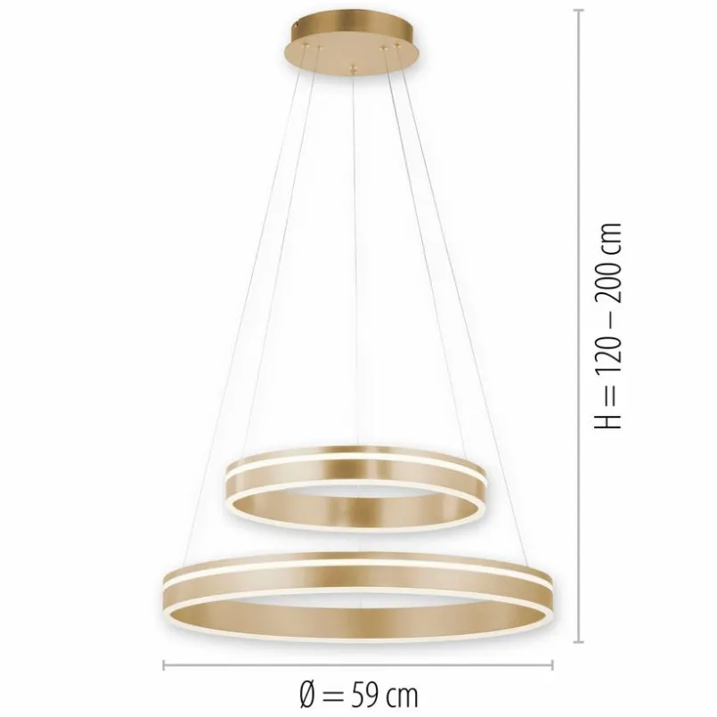 Pendelleuchten|Pendelleuchten|Q SMART HOME LIGHTS LED-Pendelleuchte Q-Vito Messing