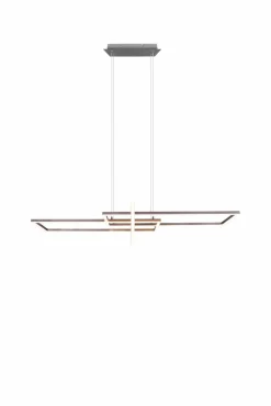 Trio Pendelleuchten-LED-Pendelleuchte Salinas Nickel matt