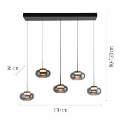 SCHÖNER WOHNEN-Kollektion Pendelleuchten-LED-Pendelleuchte Sia Schwarz