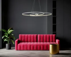 Globo Pendelleuchten-LED-Pendelleuchte Spira Silber