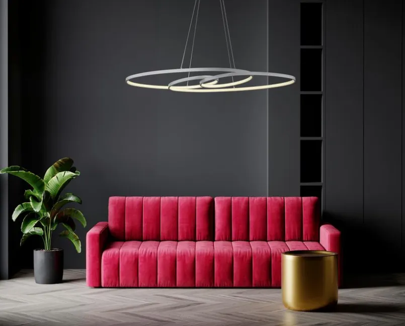 Globo Pendelleuchten-LED-Pendelleuchte Spira Silber