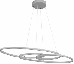 Globo Pendelleuchten-LED-Pendelleuchte Spira Silber