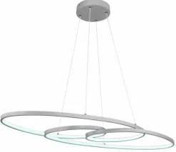 Globo Pendelleuchten-LED-Pendelleuchte Spira Silber