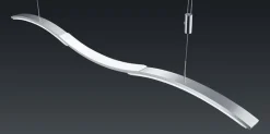 Bankamp Pendelleuchten-LED-Pendelleuchte Wave II Nickel matt / Chrom
