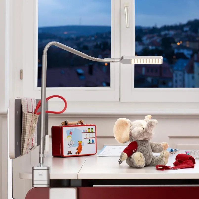 Klemmleuchten|Kinder- & Jugendschreibtische|Moll LED-Schreibtischlampe Flexlight Alu
