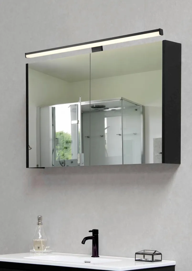 Trio Wandleuchten|Spiegelleuchten-LED-Spiegelleuchte Lino Schwarz