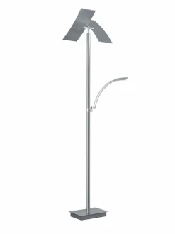 Stehlampen|Hell LED-Stehlampe Andy Nickel matt