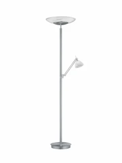 Stehlampen|Hell LED-Stehlampe Findus Nickel matt / Chrom