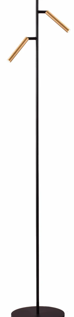 masterlight Stehlampen-LED-Stehlampe Flute Messing