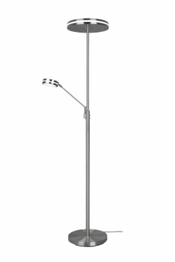 Trio Stehlampen-LED-Stehlampe Franklin Nickel matt