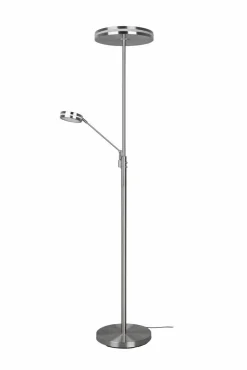 Trio Stehlampen-LED-Stehlampe Franklin Nickel matt