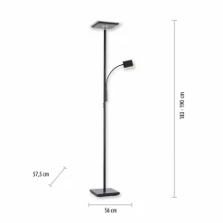 Stehlampen|JUST LIGHT. LED-Stehlampe Hans Schwarz