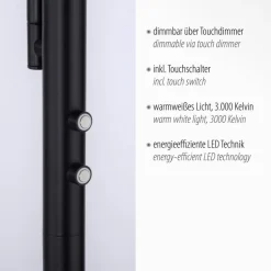 Stehlampen|JUST LIGHT. LED-Stehlampe Hans Schwarz
