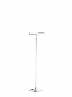Hell Stehlampen-LED-Stehlampe Johann Nickel matt / Chrom
