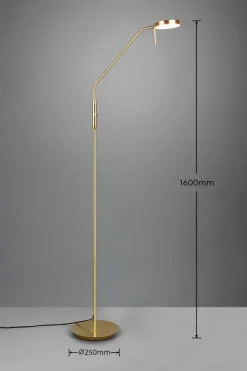 Trio Stehlampen-LED-Stehlampe Monza Messing