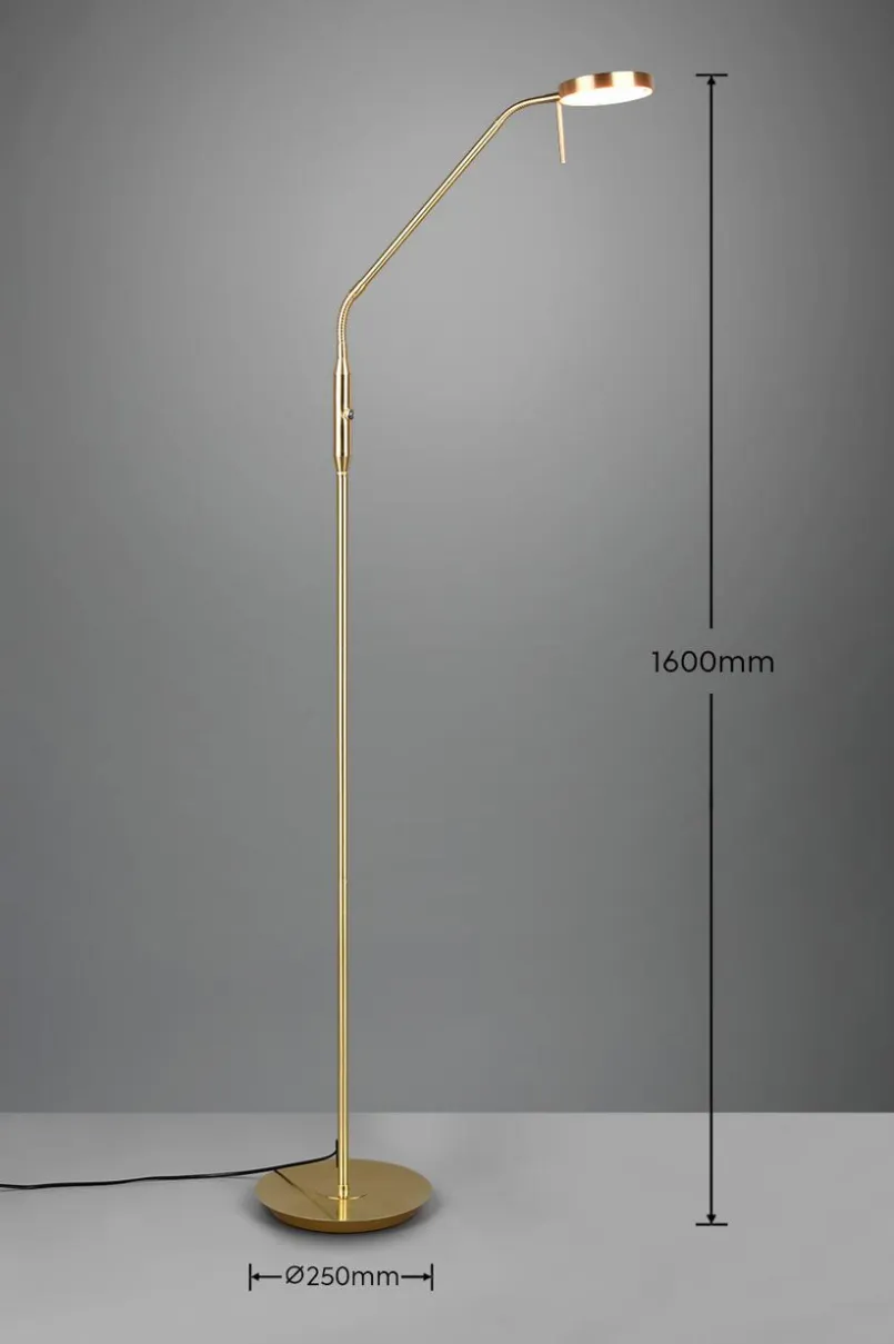 Trio Stehlampen-LED-Stehlampe Monza Messing
