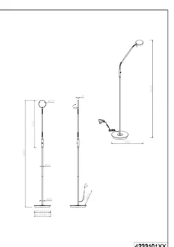 Trio Stehlampen-LED-Stehlampe Monza Messing