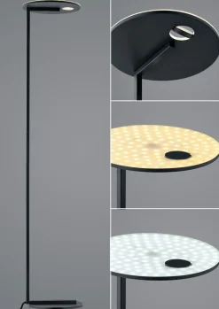 Hell Stehlampen-LED-Stehlampe Sole Schwarz