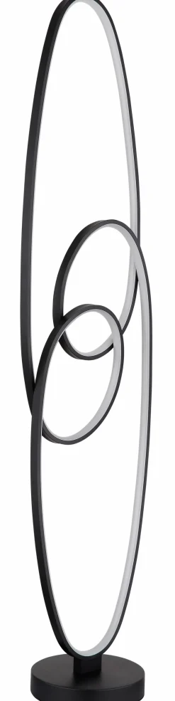 Globo Stehlampen-LED-Stehlampe Spira Schwarz