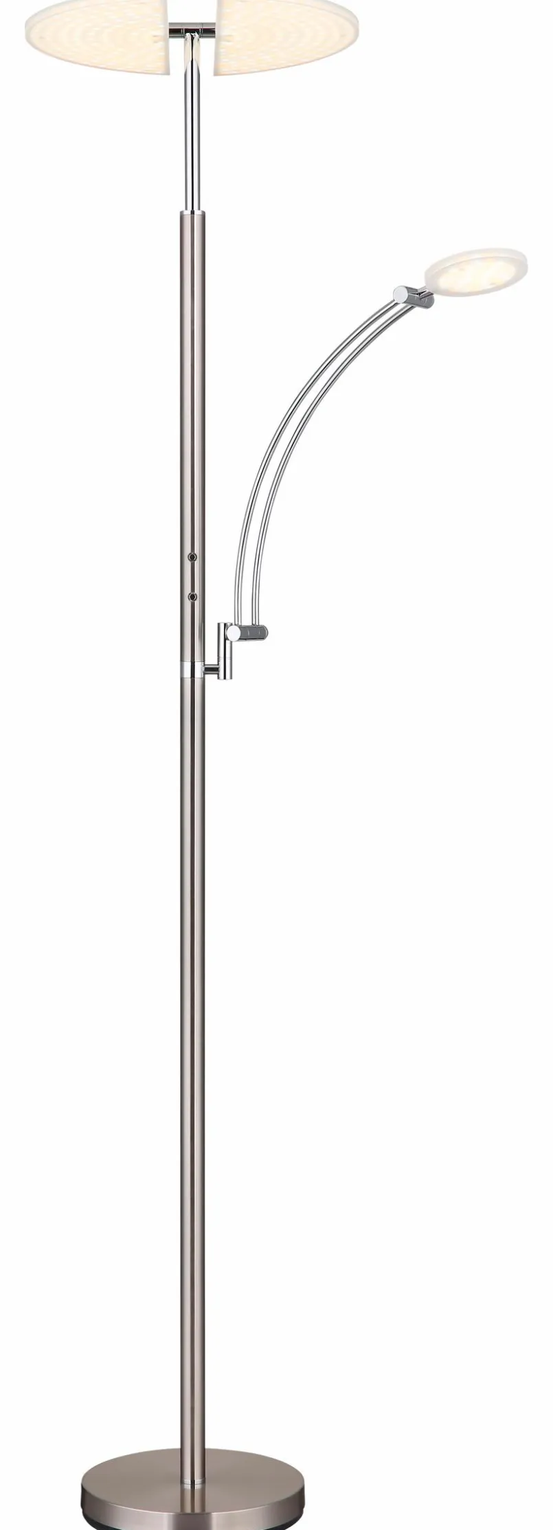 Globo Stehlampen-LED-Stehlampe Tirana Nickel matt