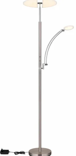 Globo Stehlampen-LED-Stehlampe Tirana Nickel matt