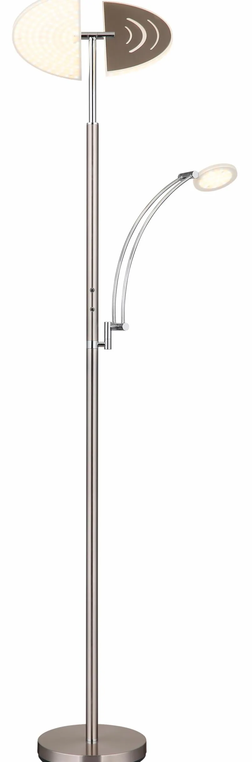 Globo Stehlampen-LED-Stehlampe Tirana Nickel matt