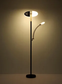 Globo Stehlampen-LED-Stehlampe Tirana Nickel matt