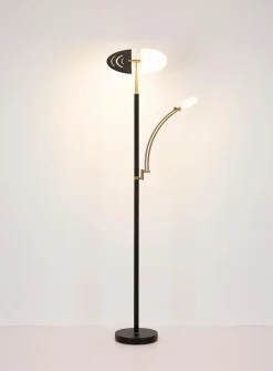 Globo Stehlampen-LED-Stehlampe Tirana Nickel matt