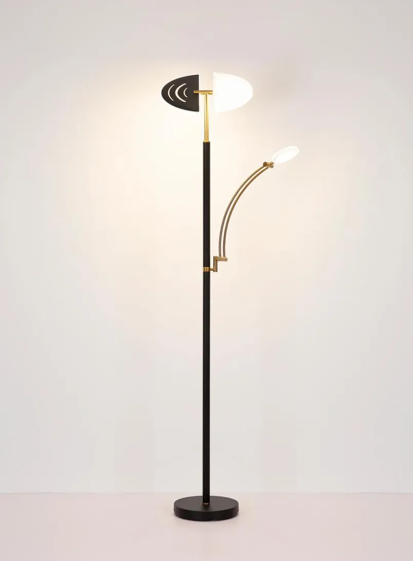 Globo Stehlampen-LED-Stehlampe Tirana Nickel matt