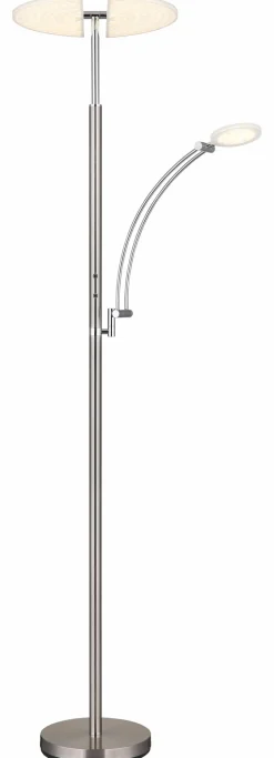 Globo Stehlampen-LED-Stehlampe Tirana Nickel matt