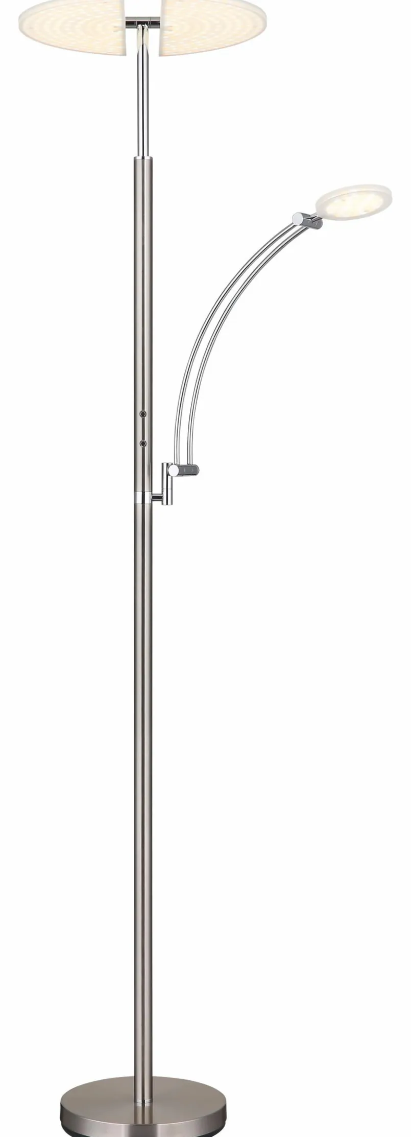 Globo Stehlampen-LED-Stehlampe Tirana Nickel matt