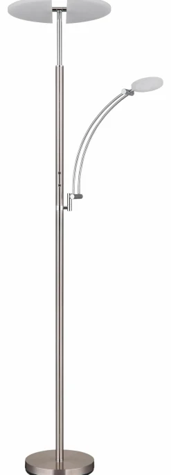 Globo Stehlampen-LED-Stehlampe Tirana Nickel matt