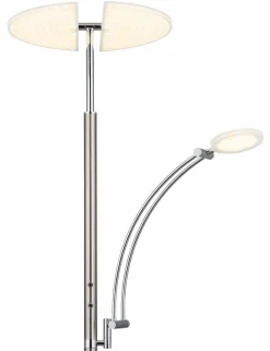 Globo Stehlampen-LED-Stehlampe Tirana Nickel matt