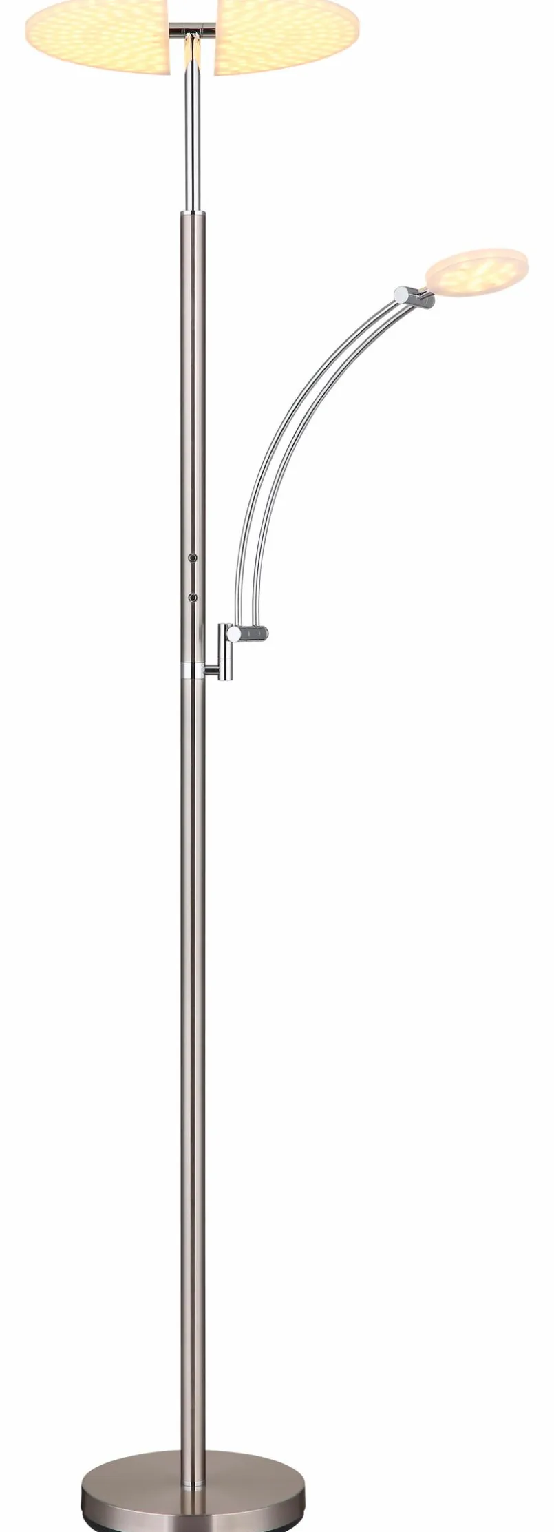 Globo Stehlampen-LED-Stehlampe Tirana Nickel matt
